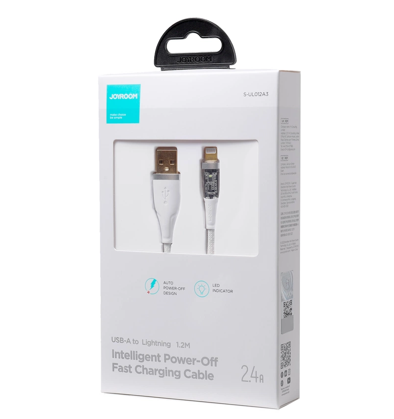 USB-A - Lightning kabl za prenos podataka i punjenje Joyroom S-UL012A3, 18W, 1.2m, Bela