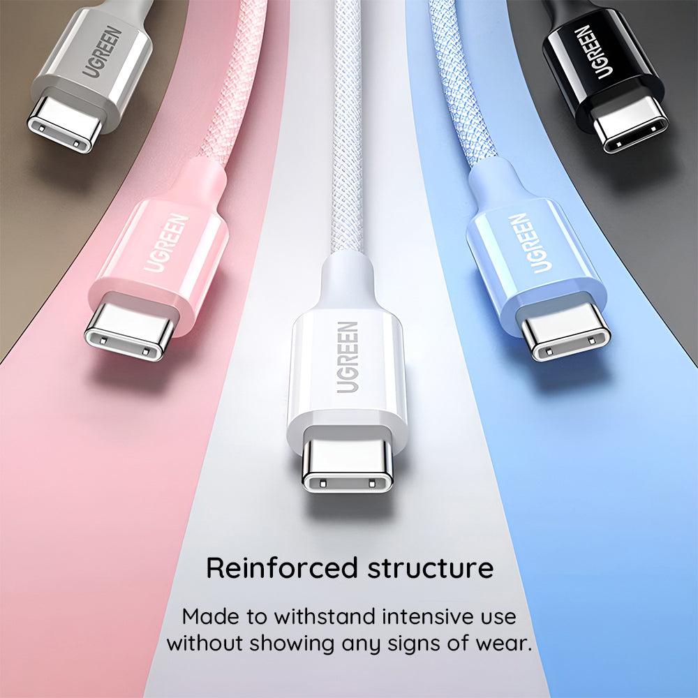 Kabl za prenos podataka i punjenje USB-C - USB-C UGREEN L502, 100W, 1m, Narandžasti