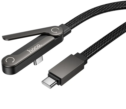 USB-C - USB-C HOCO U150 Exquisite kabl za prenos podataka i punjenje, 60W, 1.2m, Crna