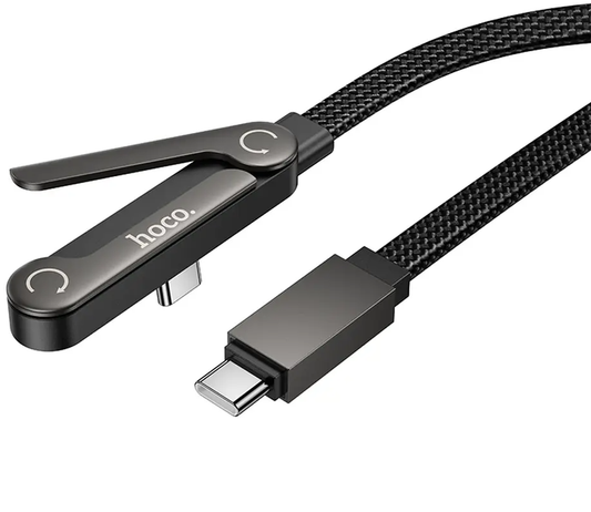USB-C - USB-C HOCO U150 Exquisite kabl za prenos podataka i punjenje, 60W, 1.2m, Crna