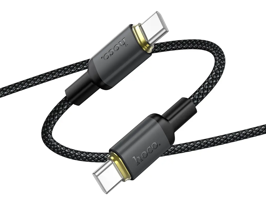 Kabl za prenos podataka i punjenje USB-C - USB-C HOCO X128 Benefit, 60W, 1m, Crni