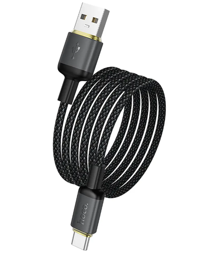 Kabl za prenos podataka i punjenje USB-A - USB-C HOCO X128 Benefit, 36W, 1m, Crni
