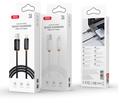 Kabl za prenos podataka i punjenje USB-A - USB-C XO Design NB302, 18W, 1m, Crni