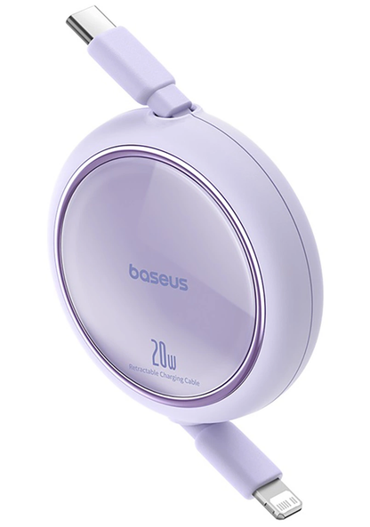 USB-C kabl za prenos podataka i punjenje - Lightning Baseus Free2Pull Mini Retractable, 20W, Ljubičasta P10364501511-00