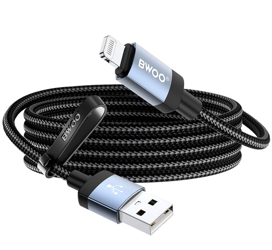 Kabl za prenos podataka i punjenje USB-A - Lightning BWOO BO-X401L, 18W, 1m, Crna
