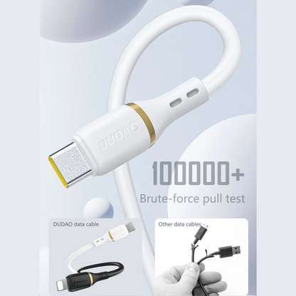 USB-C - USB-C kabl za prenos podataka i punjenje Dudao L25C, 30W, 1m, bela