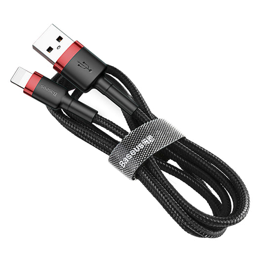 USB-A - Lightning Data i Punjačski Kabel Baseus Cafule, 18W, 2m, Crven CALKLF-C19