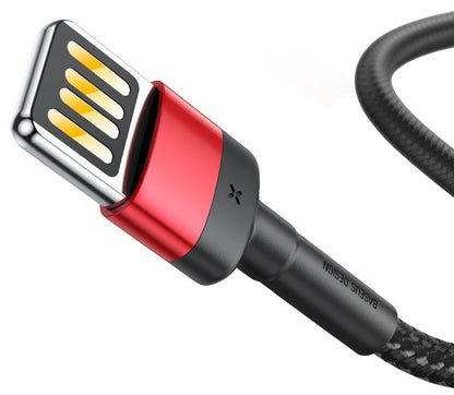 Kabl za prenos podataka i punjenje USB-A - Lightning Baseus Cafule Special Edition, 18W, 1m, Crveni CALKLF-G91