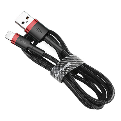 Kabel za Prijenos Podataka i Punjenje USB-A - Lightning Baseus Cafule, 18W, 1m, Crni CALKLF-B19