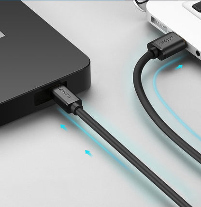 Kabl za Prenos Podataka i Punjenje USB-A - miniUSB UGREEN US132, 2m, Crni