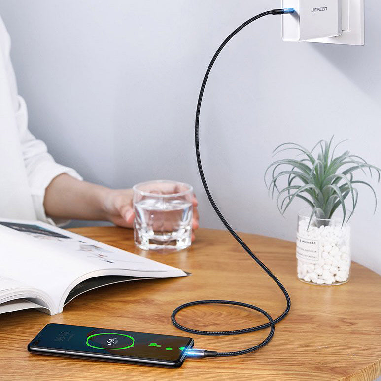 Kabl za prenos podataka i punjenje USB-C - USB-C UGREEN US316, 100W, 2m, Sivi