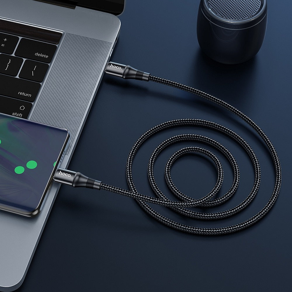 Kabl za Prenos Podataka i Punjenje USB-C - USB-C HOCO X50, 100W, 1m, Crni