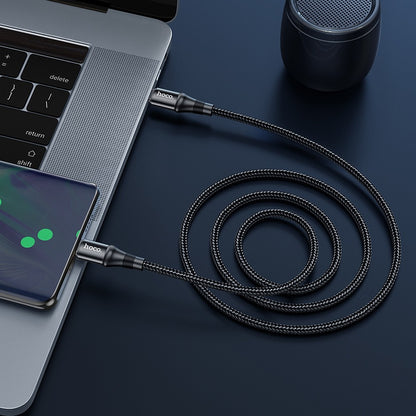 Kabl za Prenos Podataka i Punjenje USB-C - USB-C HOCO X50, 100W, 1m, Crni
