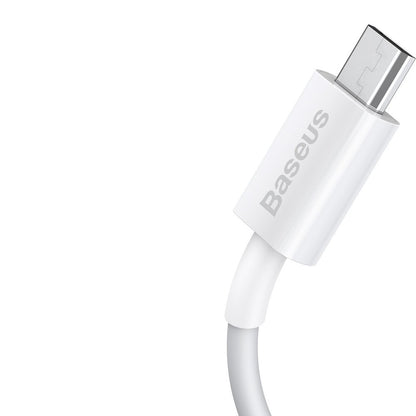Kabel za Prijenos Podataka i Punjenje USB-A - microUSB Baseus Superior Series, 18W, 1m, Bijeli CAMYS-02