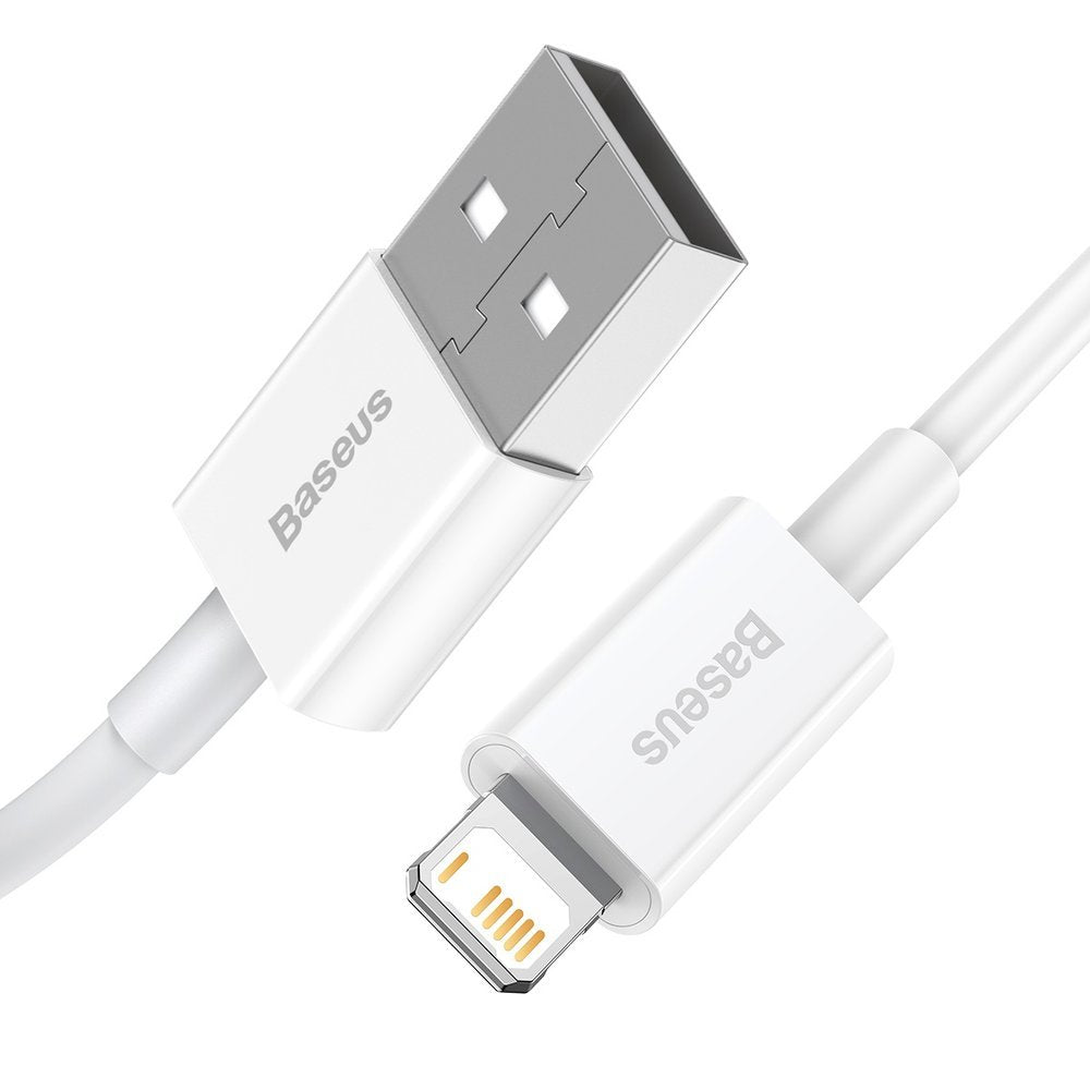 Kabel za Prijenos Podataka i Punjenje USB-A - Lightning Baseus Superior Series, 20W, 1.5m, Bijeli CALYS-B02