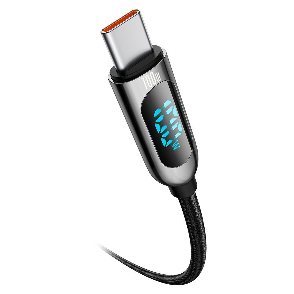USB-C Data and Charging Cable - USB-C Baseus Display, 100W, 1m, Black CATSK-B01