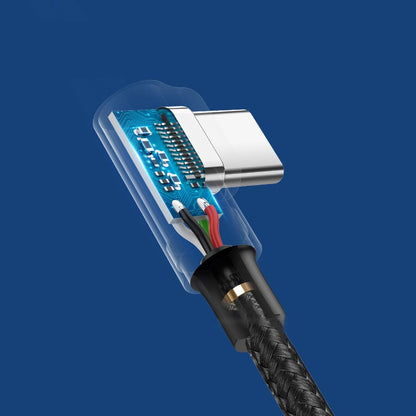 USB-A to USB-C Data and Charging Cable UGREEN US255 Angled, 60W, 1m, Grey