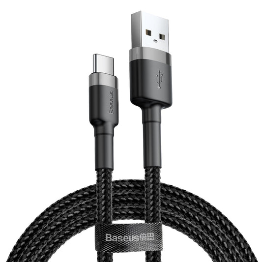 Data and Charging Cable USB-A - USB-C Baseus Cafule, 60W, 0.5m, Black CATKLF-AG1