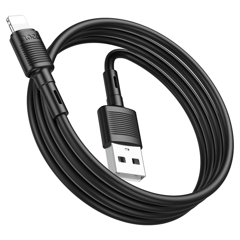 Kabl za prenos podataka i punjenje USB-A - Lightning HOCO X83 Victory, 18W, 1m, Crni