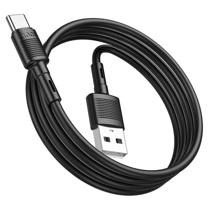Kabl za prenos podataka i punjenje USB-A - USB-C HOCO X83 Victory, 20W, 1m, Crni