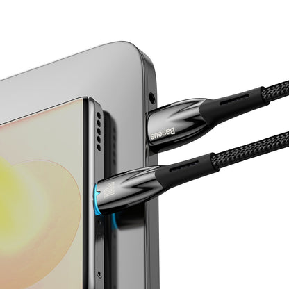 Kabel za Prijenos Podataka i Punjenje USB-A - USB-C Baseus Glimmer Series, 100W, 2m, Crni CADH000501