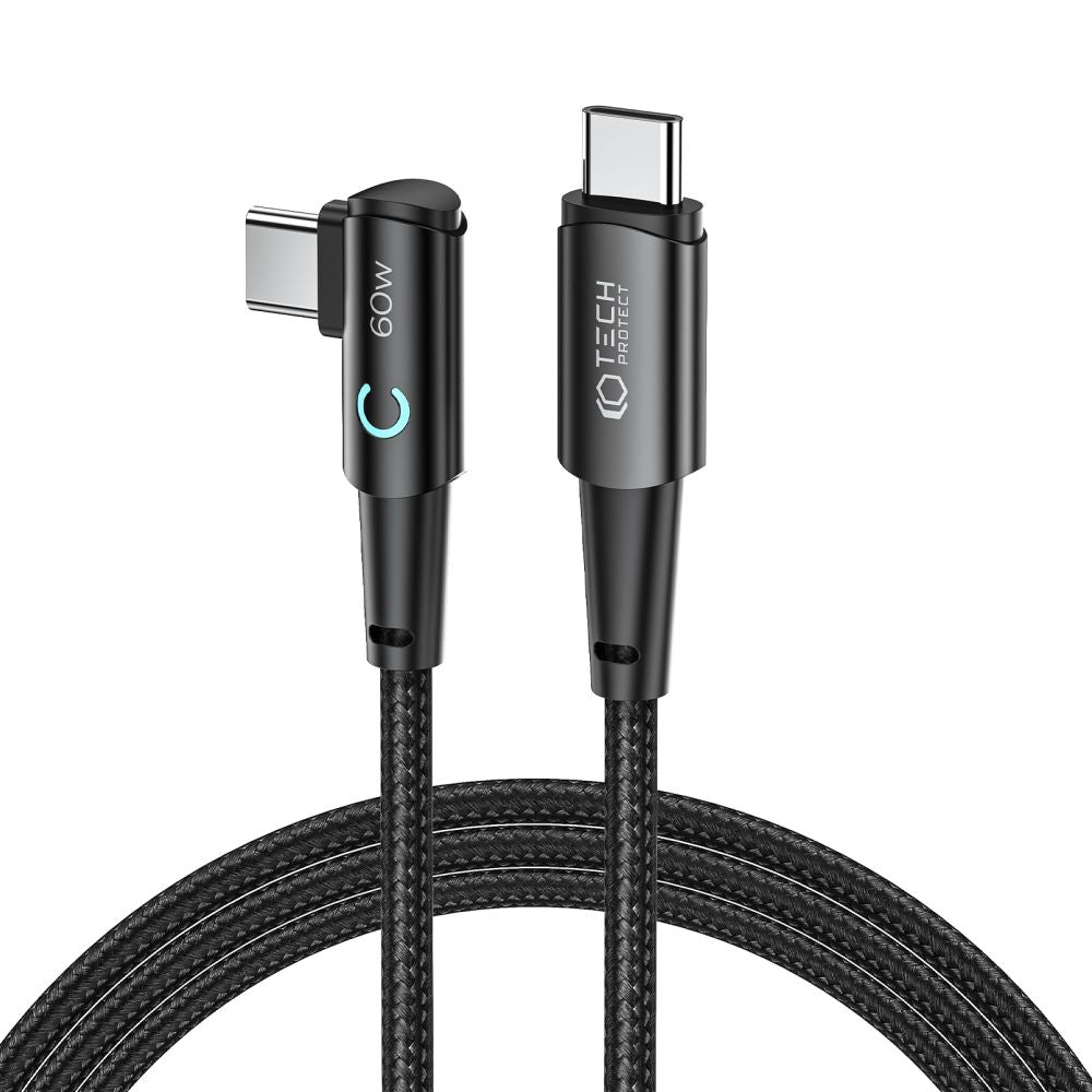 Kabl za Prenos Podataka i Punjenje USB-C - USB-C Tech-Protect Ultraboost L, 60W, 2m, Sivi