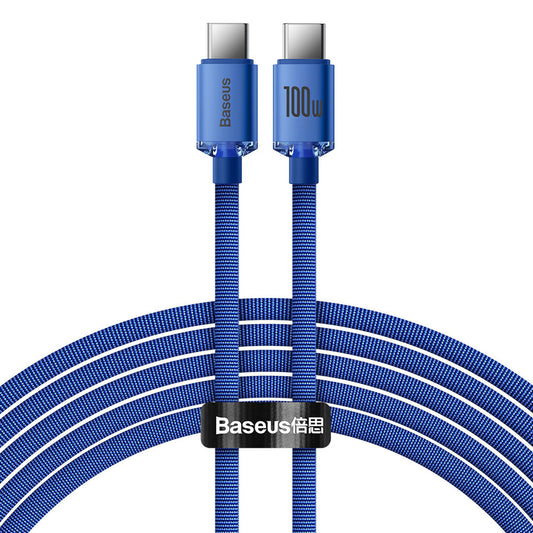 USB-C Data and Charging Cable - USB-C Baseus Crystal Shine Series, 100W, 2m, Blue CAJY000703 