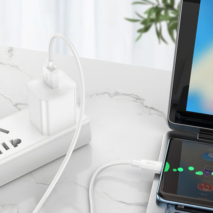 Kabl za prenos podataka i punjenje USB-A - USB-C HOCO X96, 27W, 1m, Bel