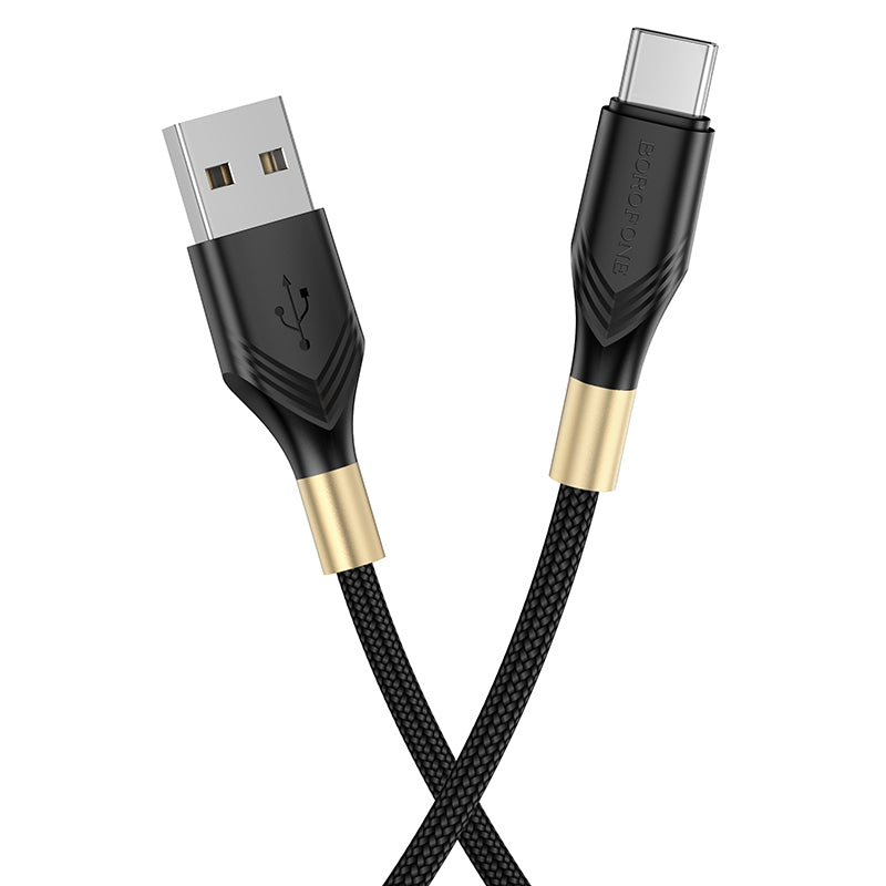 Kabel za Prijenos Podataka i Punjenje USB-A - USB-C Borofone BX92 Advantage, 18W, 1m, Crni