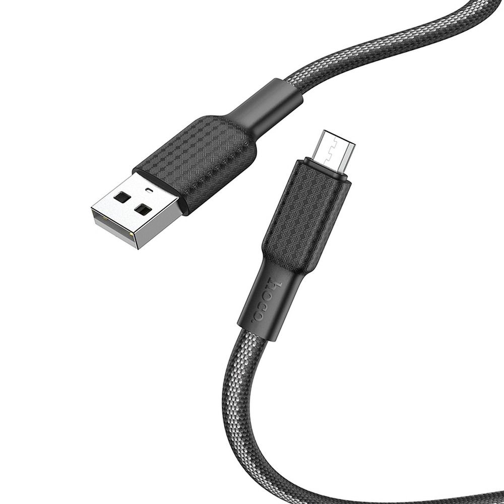 Kabel za Prijenos Podataka i Punjenje USB-A - microUSB HOCO X69, 18W, 1m, Crni