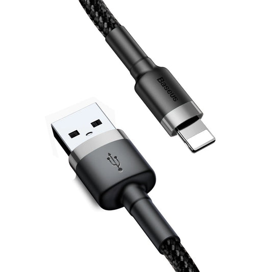 Kabel za Prijenos Podataka i Punjenje USB-A - Lightning Baseus Cafule, 18W, 0.5m, Sivi CALKLF-AG1