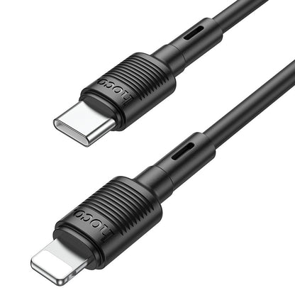 Kabel za Prijenos Podataka i Punjenje USB-C - Lightning HOCO X83 Victory, 20W, 1m, Crni