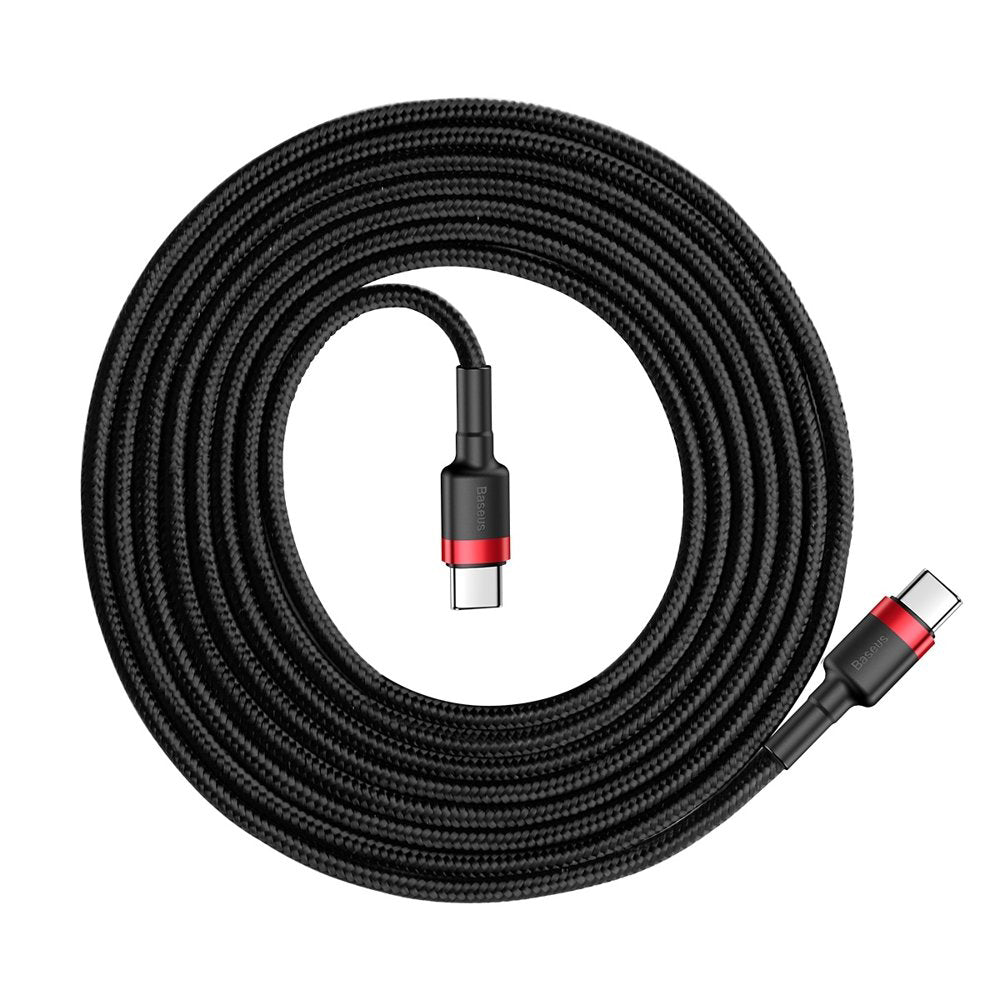 Data and Charging Cable USB-C - USB-C Baseus Cafule, 60W, 2m, Red CATKLF-H91 