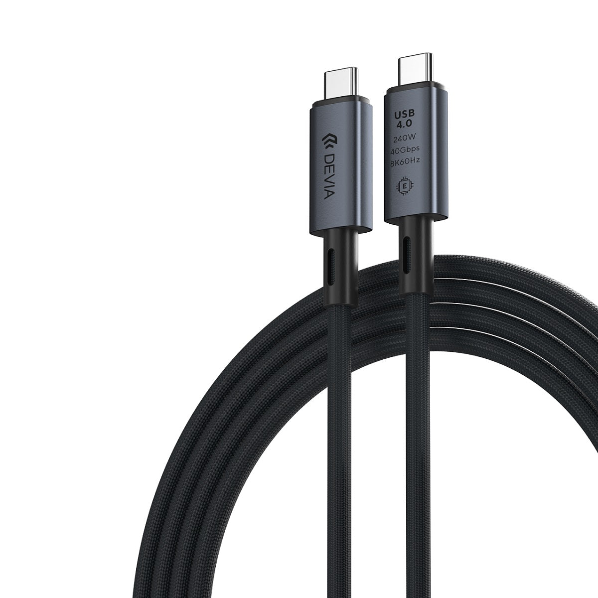 USB-C - USB-C DEVIA EC641 kabl za prenos podataka i punjenje, 240W, 1m, Crni