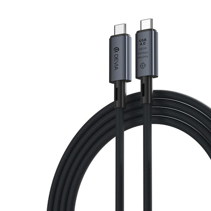 USB-C - USB-C DEVIA EC641 kabl za prenos podataka i punjenje, 240W, 1m, Crni