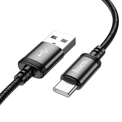 Kabl za Prenos Podataka i Punjenje USB-A - USB-C HOCO X91, 18W, 3m, Crni