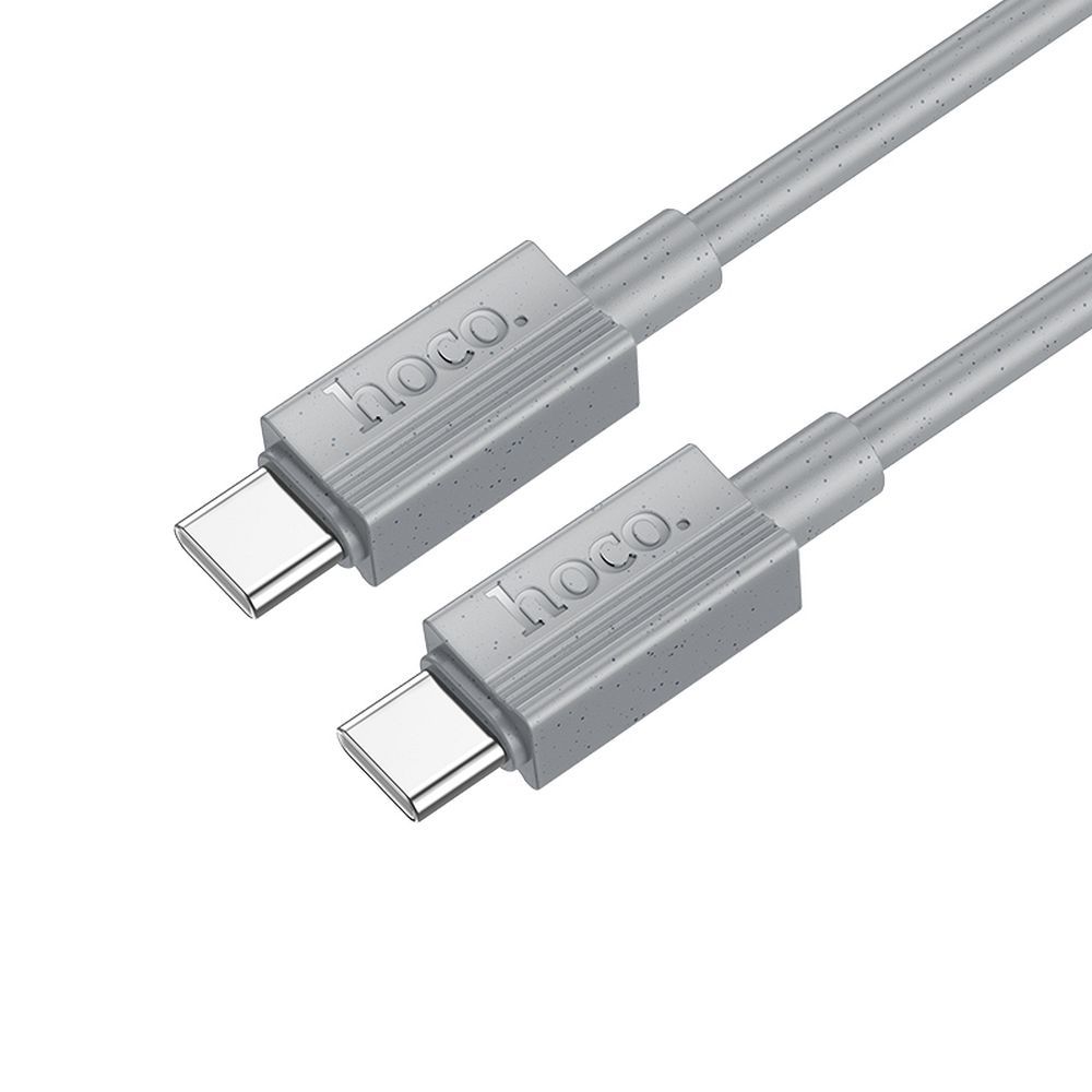 Kabl za prenos podataka i punjenje USB-C - USB-C HOCO X107, 60W, 1m, Sivi