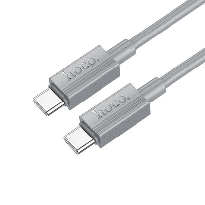 Kabl za prenos podataka i punjenje USB-C - USB-C HOCO X107, 60W, 1m, Sivi