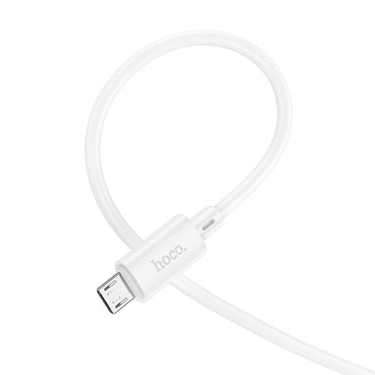 HOCO X88 USB-A - microUSB Data and Charging Cable, 18W, 1m, White 
