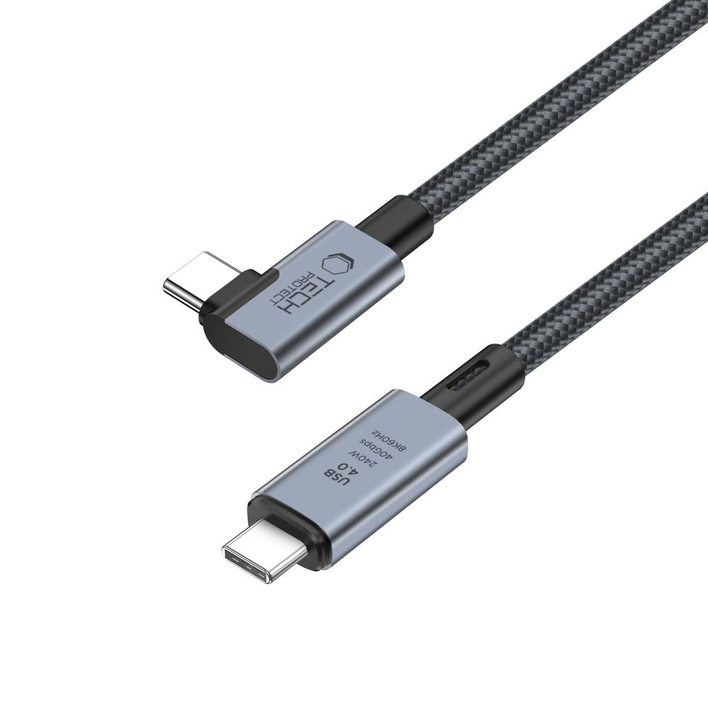 Kabl za Prenos Podataka i Punjenje USB-C - USB-C Tech-Protect Ultraboost Max L, 240W, 1.5m, Sivi