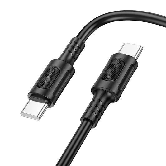 Kabl za podatke i punjenje USB-C - USB-C Borofone BX111 Feliz, 60W, 1m, Crni