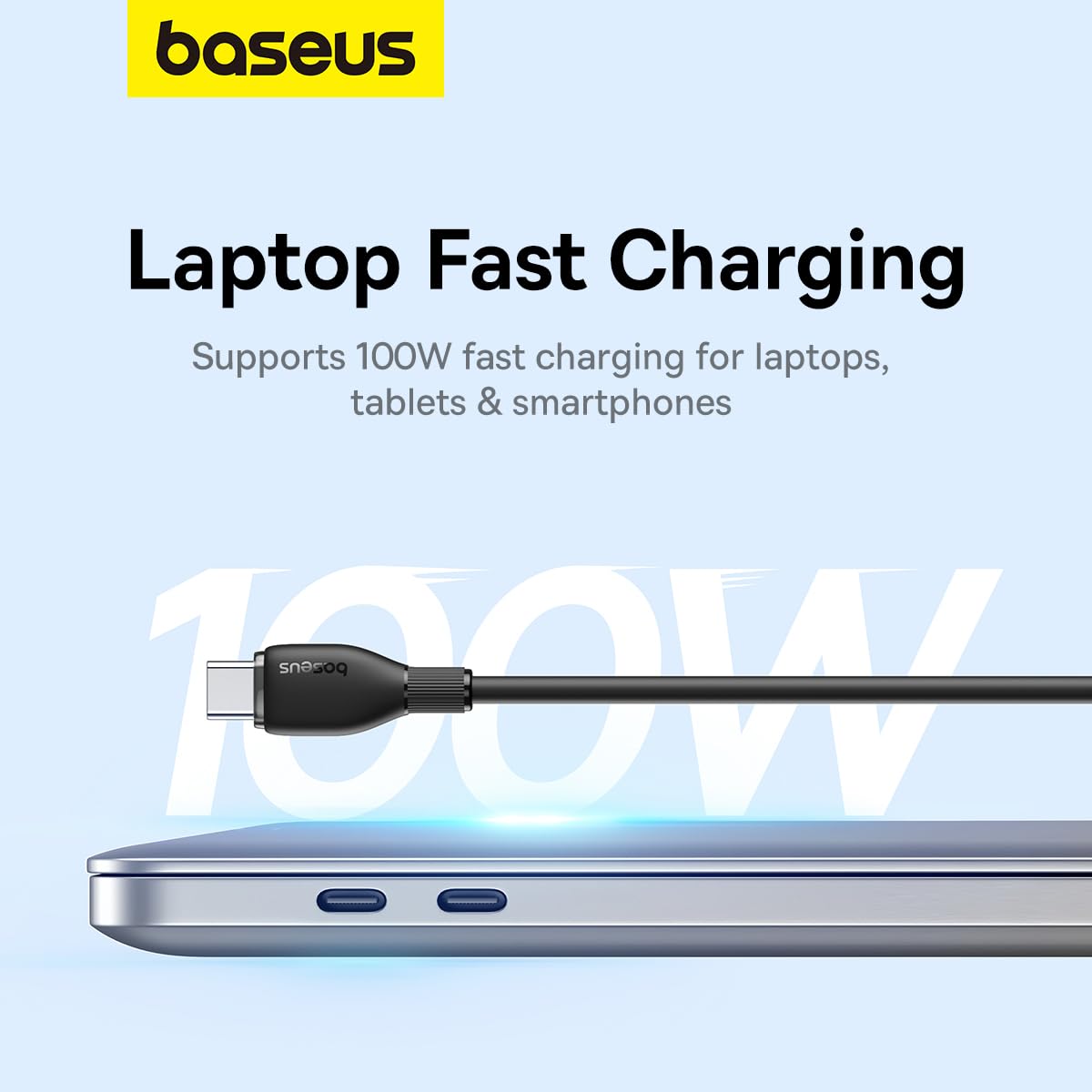 Kabl za Prenos Podataka i Punjenje USB-C - USB-C Baseus Pudding, 100W, 1.2m, Crni P10355702111-00