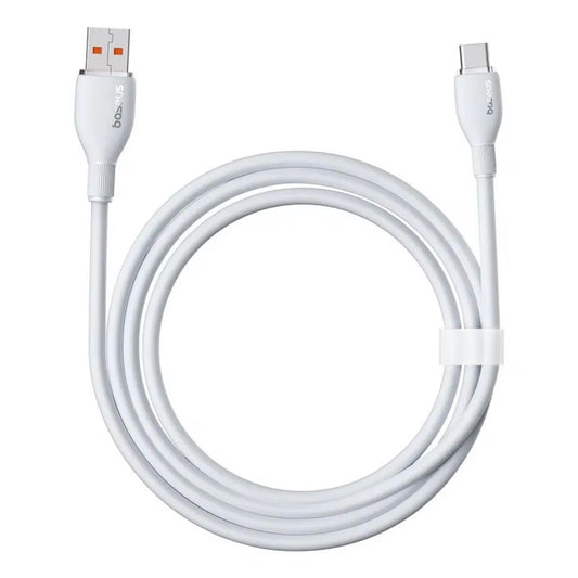 Kabl za Prenos Podataka i Punjenje USB-A - USB-C Baseus Pudding, 100W, 1.2m, Beli