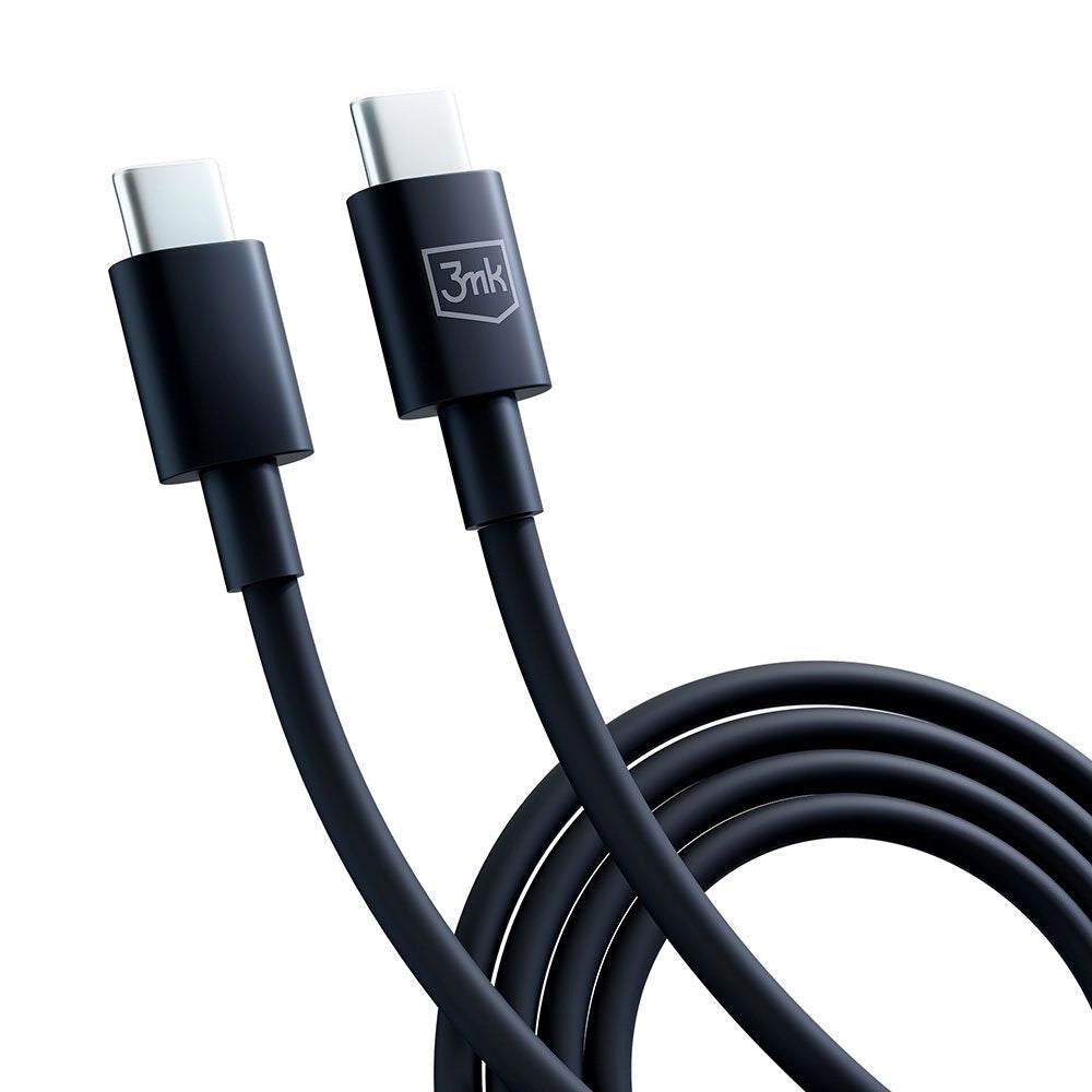 Kabel za Prijenos Podataka i Punjenje USB-C - USB-C 3MK Hyper, 100W, 1.2m, Crni