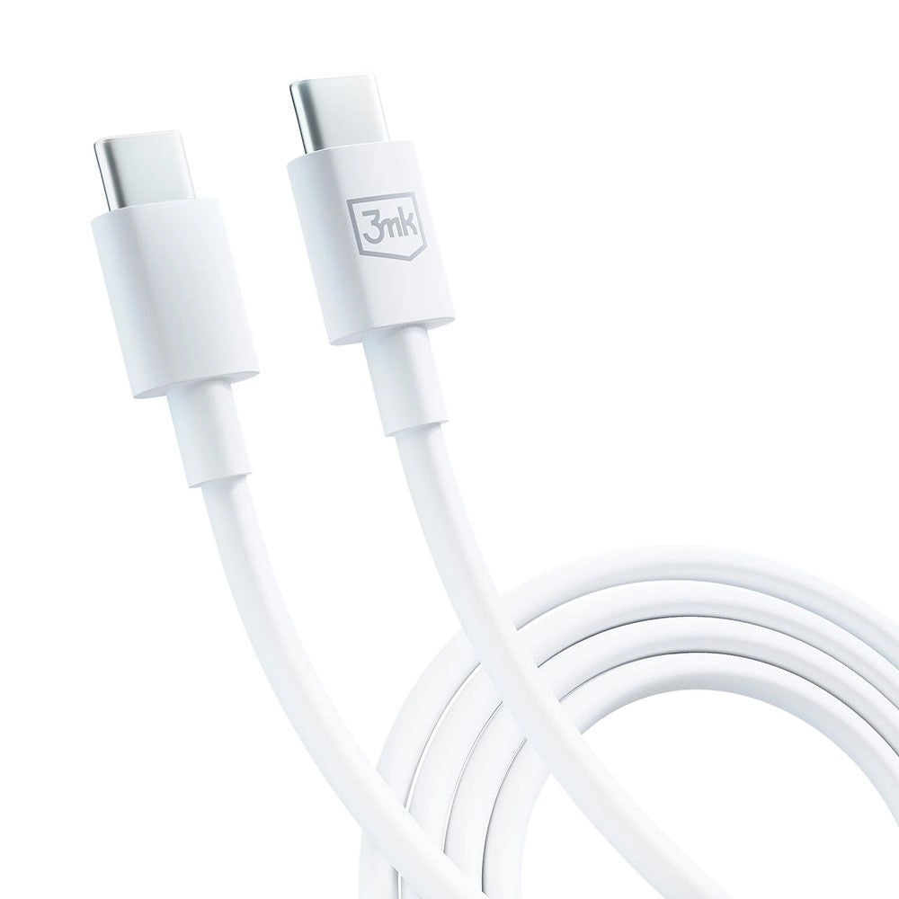 Kabel za Prijenos Podataka i Punjenje USB-C - USB-C 3MK Hyper, 100W, 1.2m, Bijeli