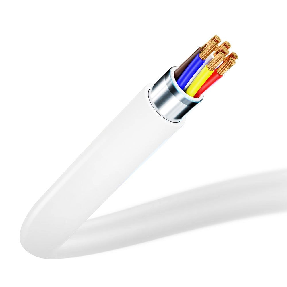 Data and Charging Cable USB-C - Lightning 3MK Hyper, 20W, 1.2m, White 