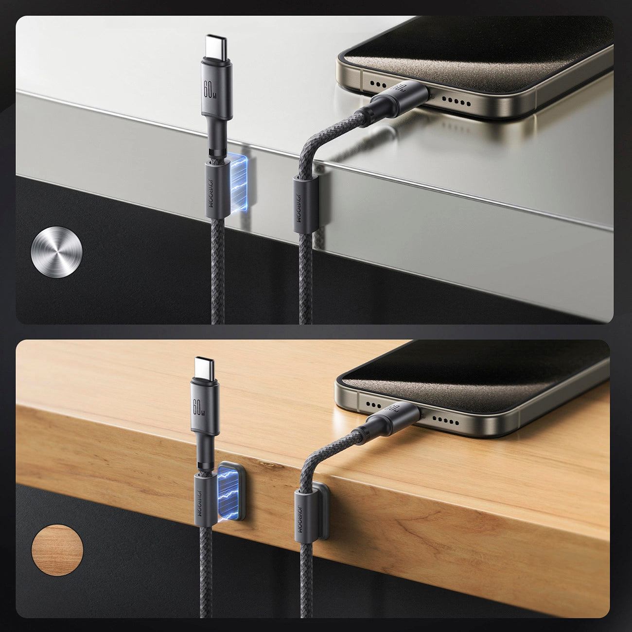 Kabl za podatke i punjenje USB-C - USB-C Joyroom S-A50, 60W, 1.2m, Sivi