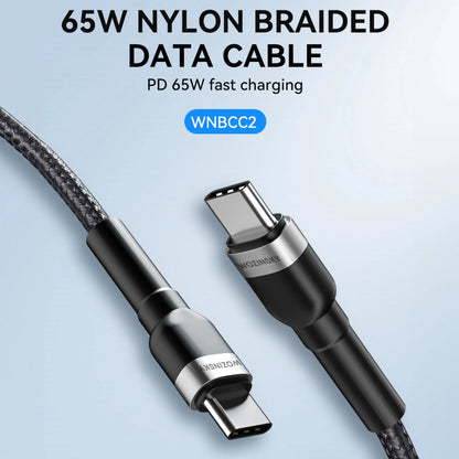 Kabl za prenos podataka i punjenje USB-C - USB-C WZK WNBCC2, 65W, 2m, Crni
