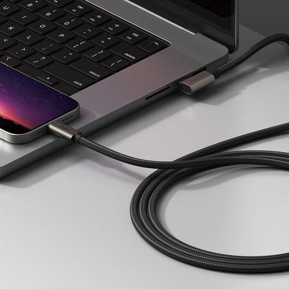 Kabl za prenos podataka i punjenje USB-C - USB-C Ringke 2X2 Angled, 240W, 2m, Crni