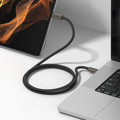 Kabl za podatke i punjenje USB-C - USB-C Ringke 2X2, 240W, 1m, Crni